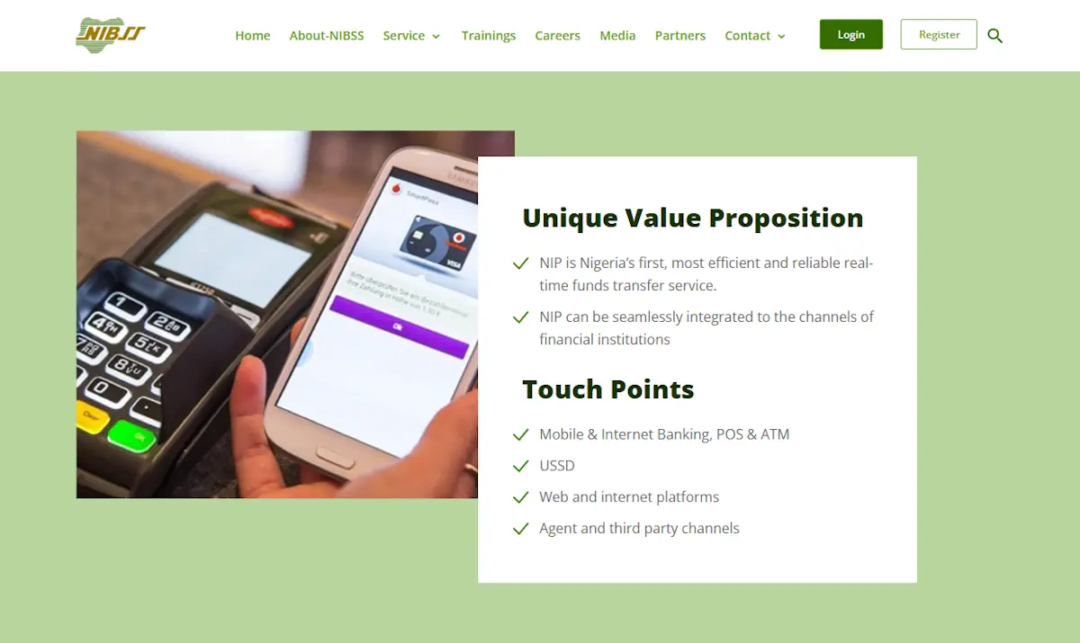 NIP Unique Value Proposition Screenshot